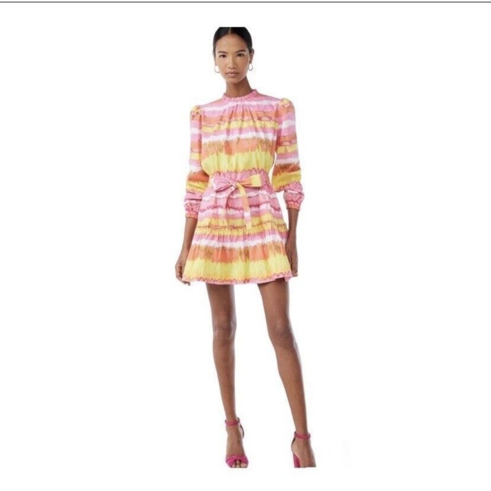 NWT Scoop Babydoll Mock Neck Tiered Peasant Dress Size Small 6 / S